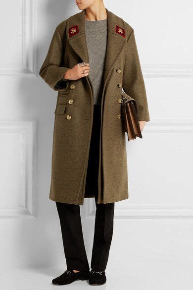 gucci green coat|Gucci Wool Coats for Women .